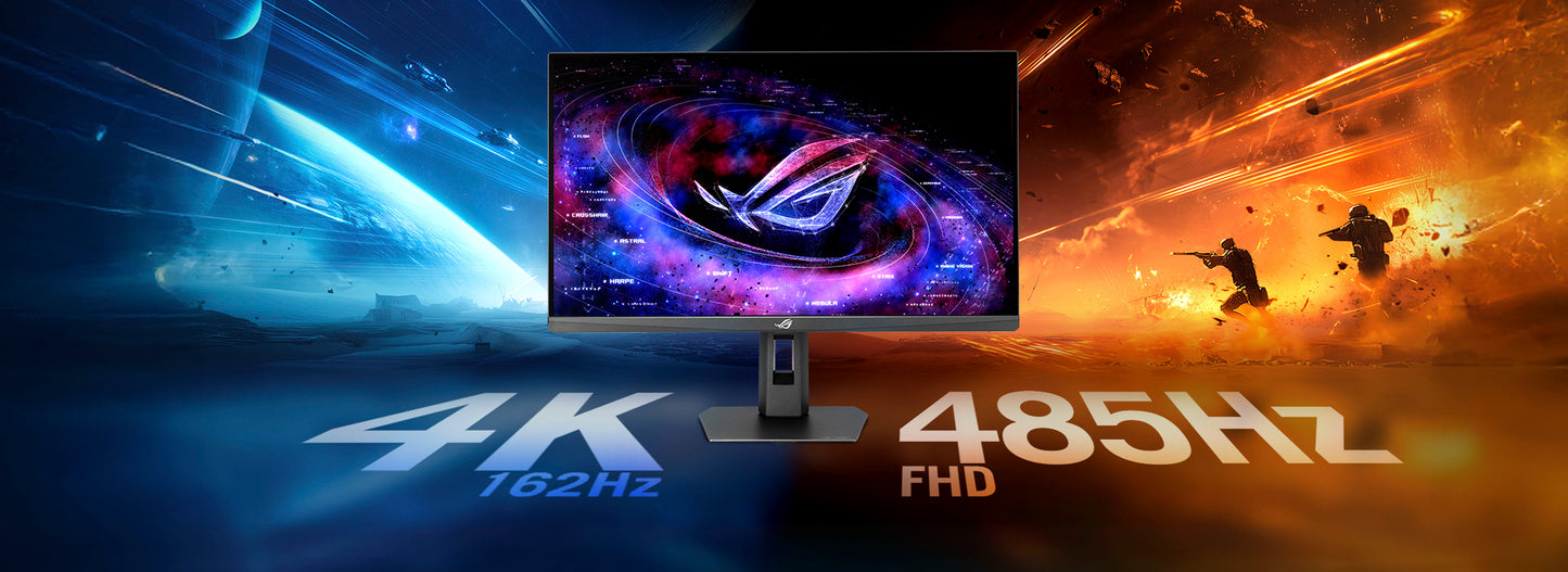 ASUS ROG Strix XG27UCG Gen 2 27 Inch 4K 162Hz / Full HD 485Hz Fast IPS Gaming Monitor