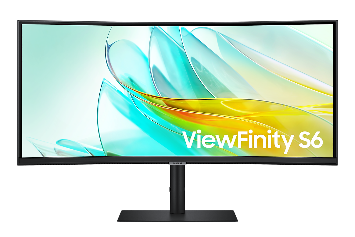 Samsung ViewFinity S6 S65UC 34 inch S34C654UAU curved monitor, front view