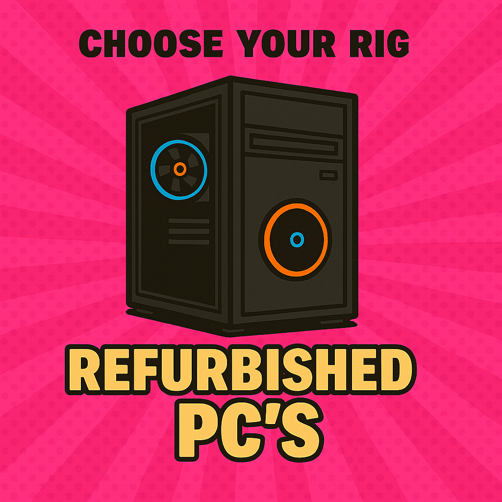 Refurbished PCs - Fantastic value, professionally rebuilt, 12 months warranty included.