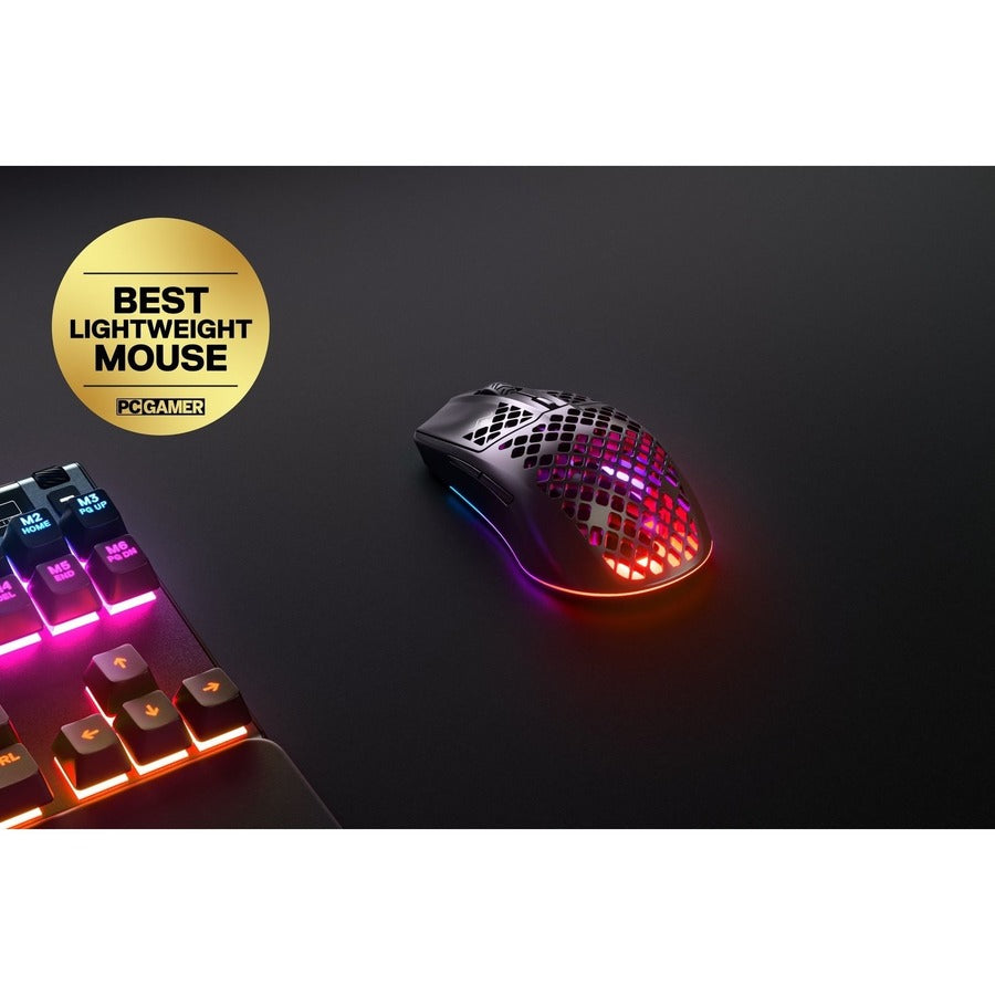 SteelSeries Aerox 3 Wireless Gaming Mouse - Bluetooth - USB Type C - Optical - 6 Button(s)