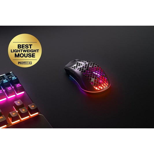 SteelSeries Aerox 3 Wireless Gaming Mouse - Bluetooth - USB Type C - Optical - 6 Button(s)