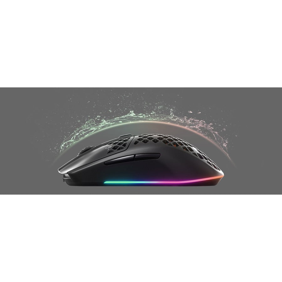 SteelSeries Aerox 3 Wireless Gaming Mouse - Bluetooth - USB Type C - Optical - 6 Button(s)