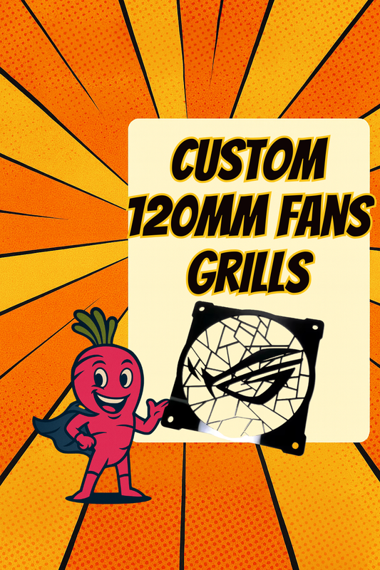 Custom 3D Printed Fan Grill Covers (120mm)