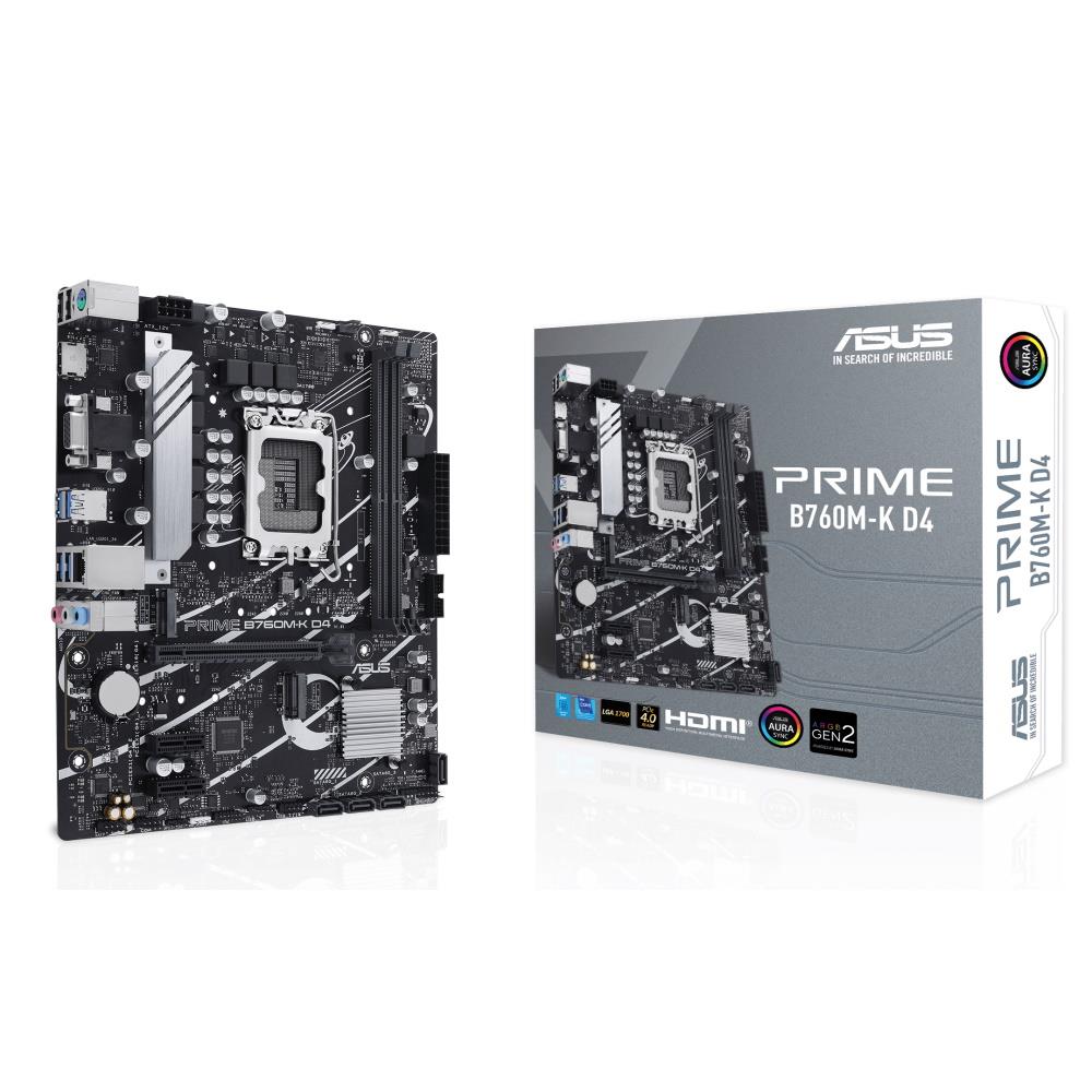 ASUS Prime B760M-K D4 Intel B760 LGA1700 DDR4 Micro ATX Motherboard