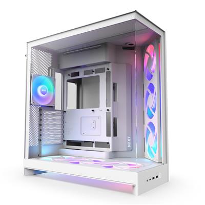 NZXT H9 Flow RGB+ Mid Tower Case White