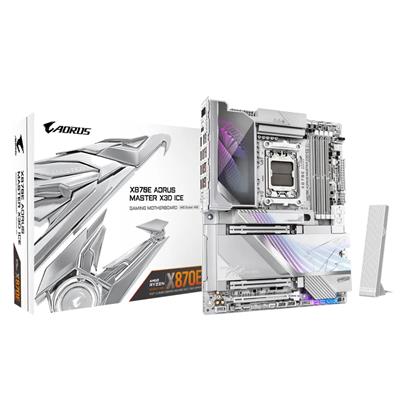 AORUS X870E Aorus Master X3D Ice AMD X870E AM5 DDR5 Wi-Fi 7 Extended ATX Motherboard