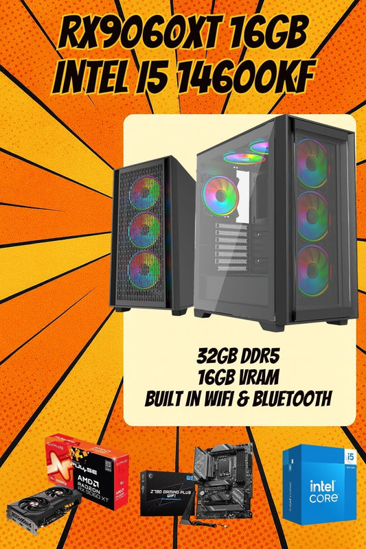 1440p Meta Gaming PC – Pink Parsnip Versa | Intel i5-14600KF | RX 9060 XT | 32GB DDR5 | 1TB NVMe | Windows 11 | Fortnite & GTA | Streaming Ready