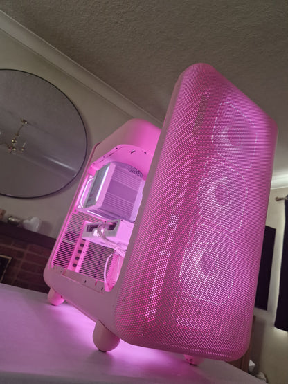 The Strawberry Milk 🍓🥛 | Ryzen 5 5600 | RX 9060 XT 16GB | 16GB RGB | 1TB NVMe | HYTE X50 Strawberry Milk | Display Cooler | 1440p Gaming PC | Fortnite & GTA | DDR4