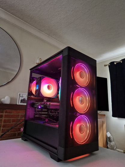 1440p Meta Gaming PC – Pink Parsnip Versa | Intel i5-14600KF | RX 9060 XT | 32GB DDR5 | 1TB NVMe | Windows 11 | Fortnite & GTA | Streaming Ready