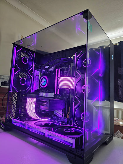 The Blackout | Ryzen 7 5700X | RX 9060 XT 16GB | 32GB RGB | Lian Li O11 Vision Gaming PC