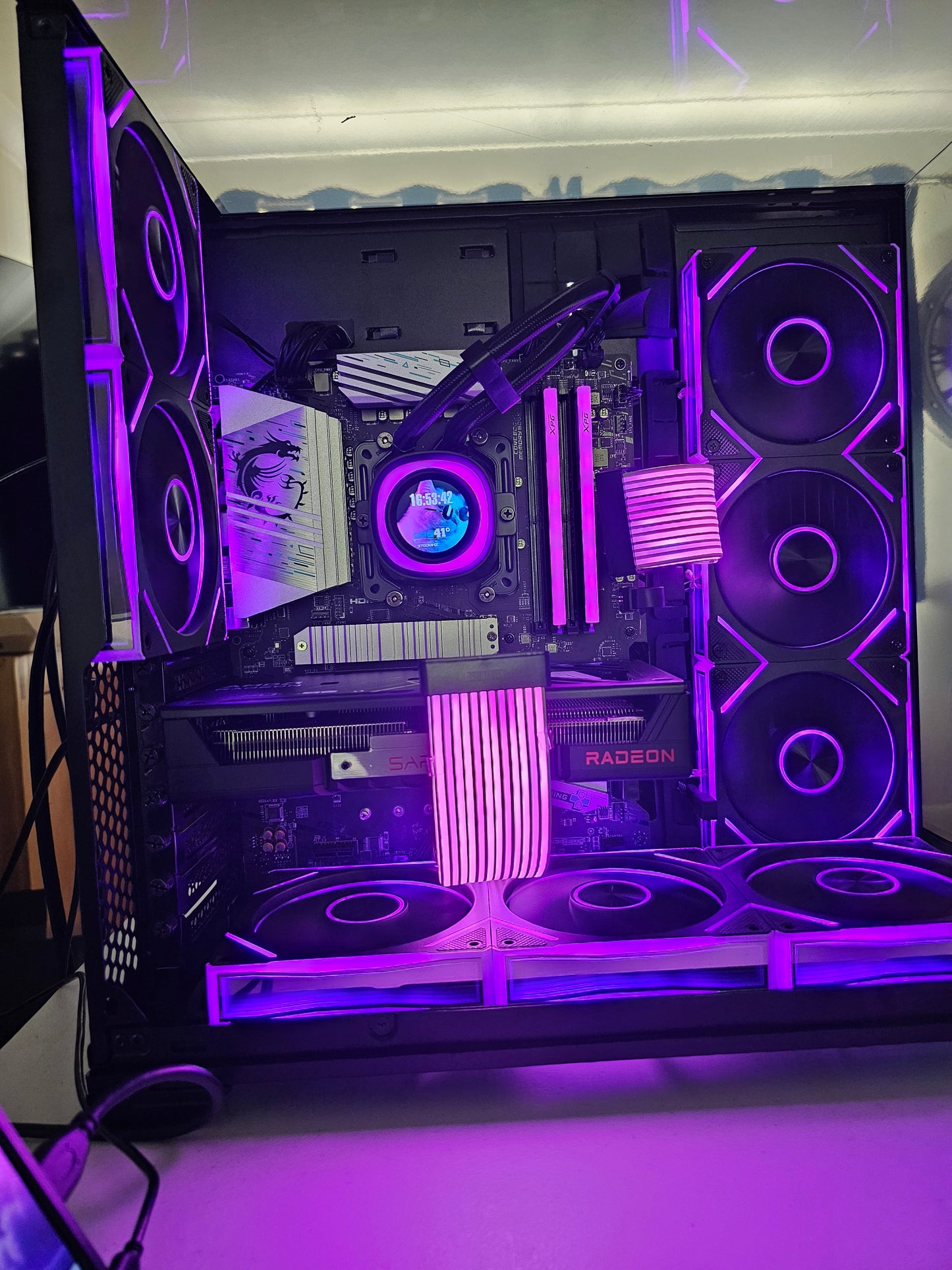 The Blackout | Ryzen 7 5700X | RX 9060 XT 16GB | 32GB RGB | Lian Li O11 Vision Gaming PC