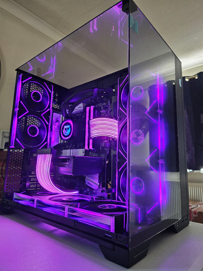 The Blackout | Ryzen 7 5700X | RX 9060 XT 16GB | 32GB RGB | Lian Li O11 Vision Gaming PC