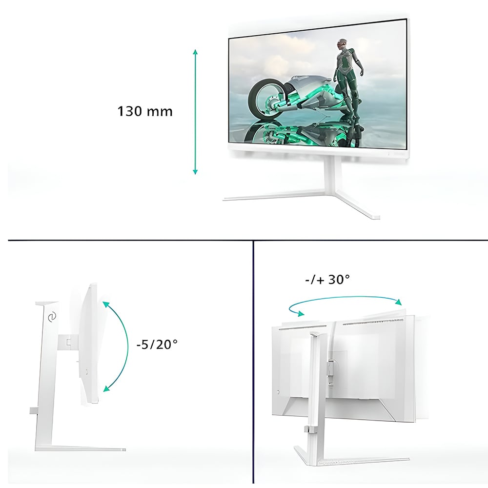 Philips Evnia 3000 24M2N3201A 23.8 Inch Full HD 180Hz Fast IPS White Gaming Monitor