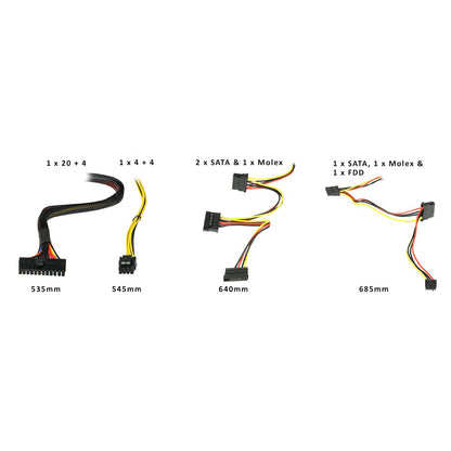 500W Builder Black 12cm PSU - Pink Parsnip Computers