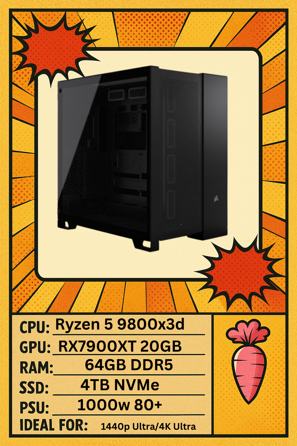 Ryzen 9800X3D - RX7900XT - 64GB DDR5 - 4TB Storage