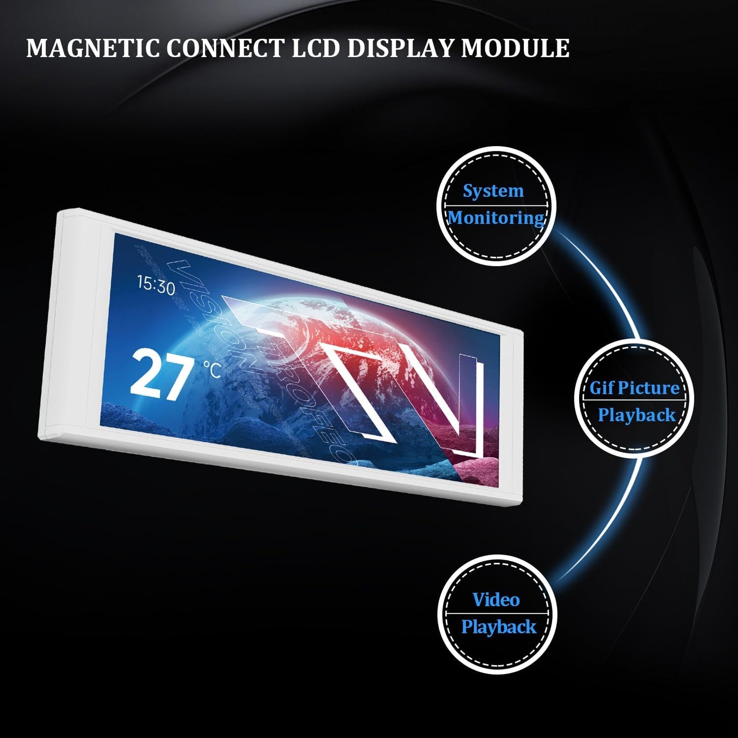 Thermalright Trofeo Vision 6.86" LCD Display Screen 1280x480 IPS Magnetic USB-C