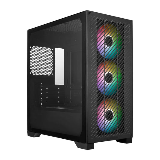 Hyte Elite 301 Mid Tower Gaming Case - White RGB Tempered Glass