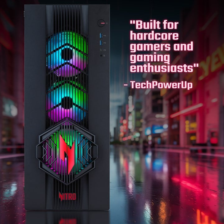 Acer NITRO 70 N70X3D-100 - AMD Ryzen 7 9800X3D CPU, RTX 5080 GPU, 32GB, 2TB SSD, Gaming Desktop