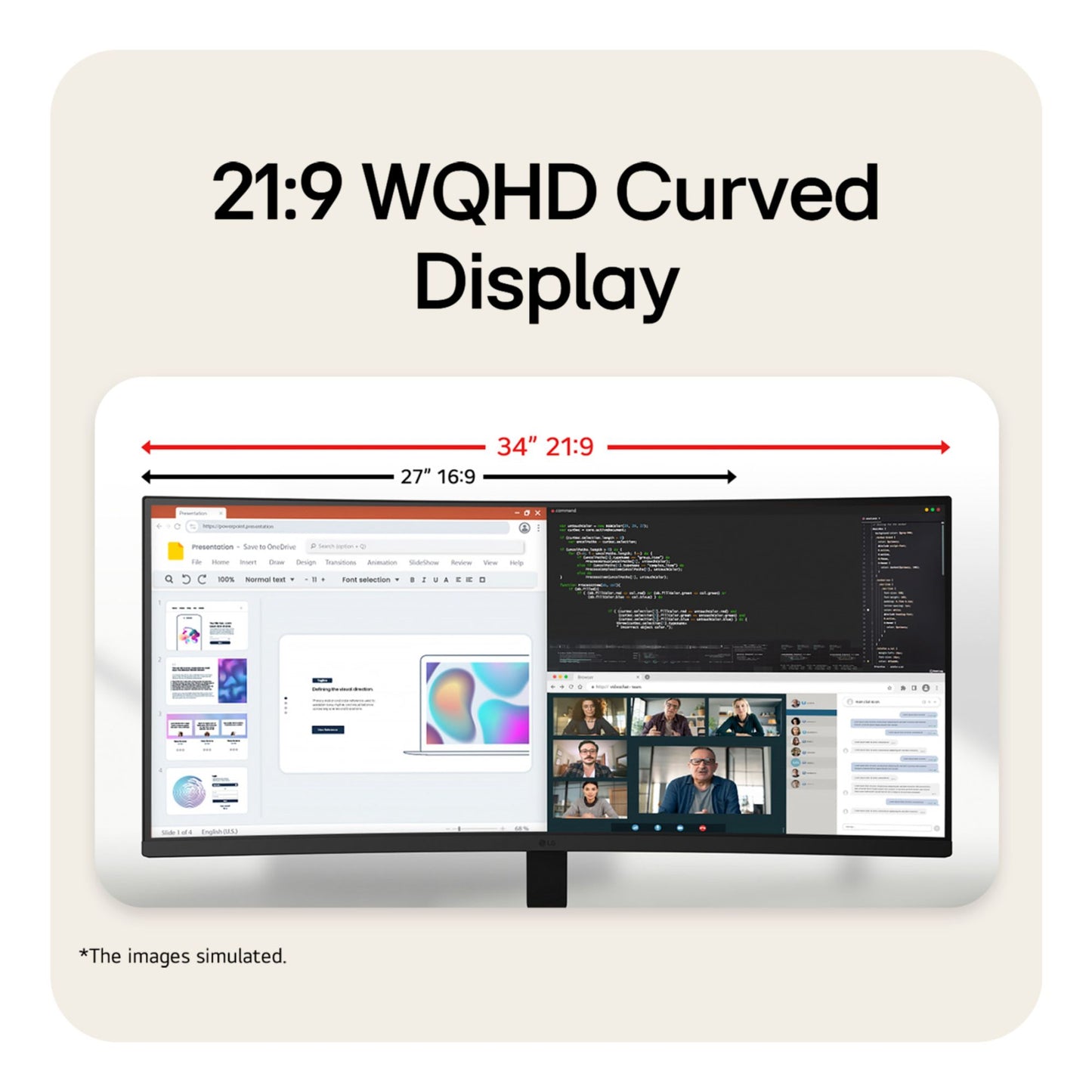 LG 27 VA MONITOR CURVED 34U601B-B