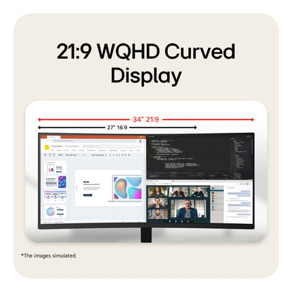 LG 27 VA MONITOR CURVED 34U601B-B