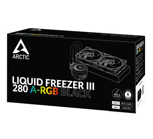 Arctic Liquid Freezer III A-RGB 280mm Liquid CPU Cooler, P14 PWM PST ARGB Fans & ARGB PWM Controlled Pump, Black
