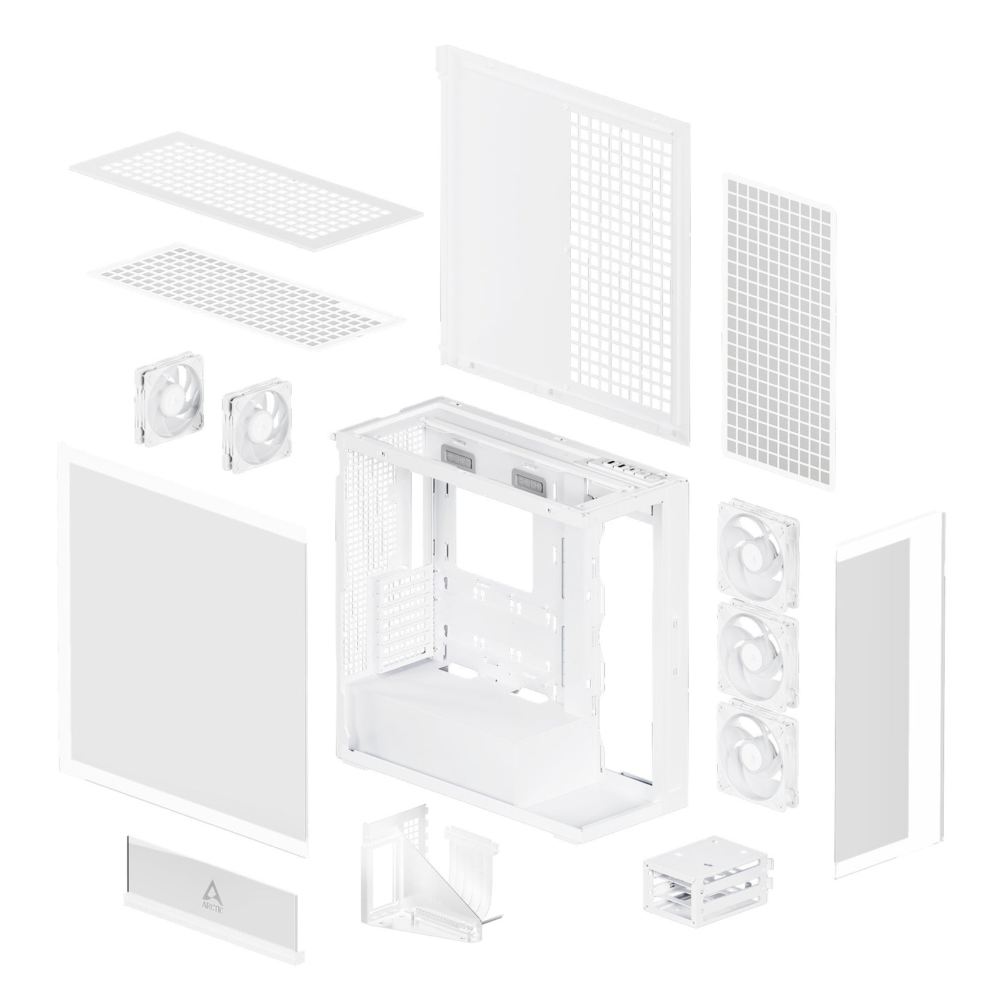 Arctic Xtender VG PC Case - White RGB Airflow Chassis