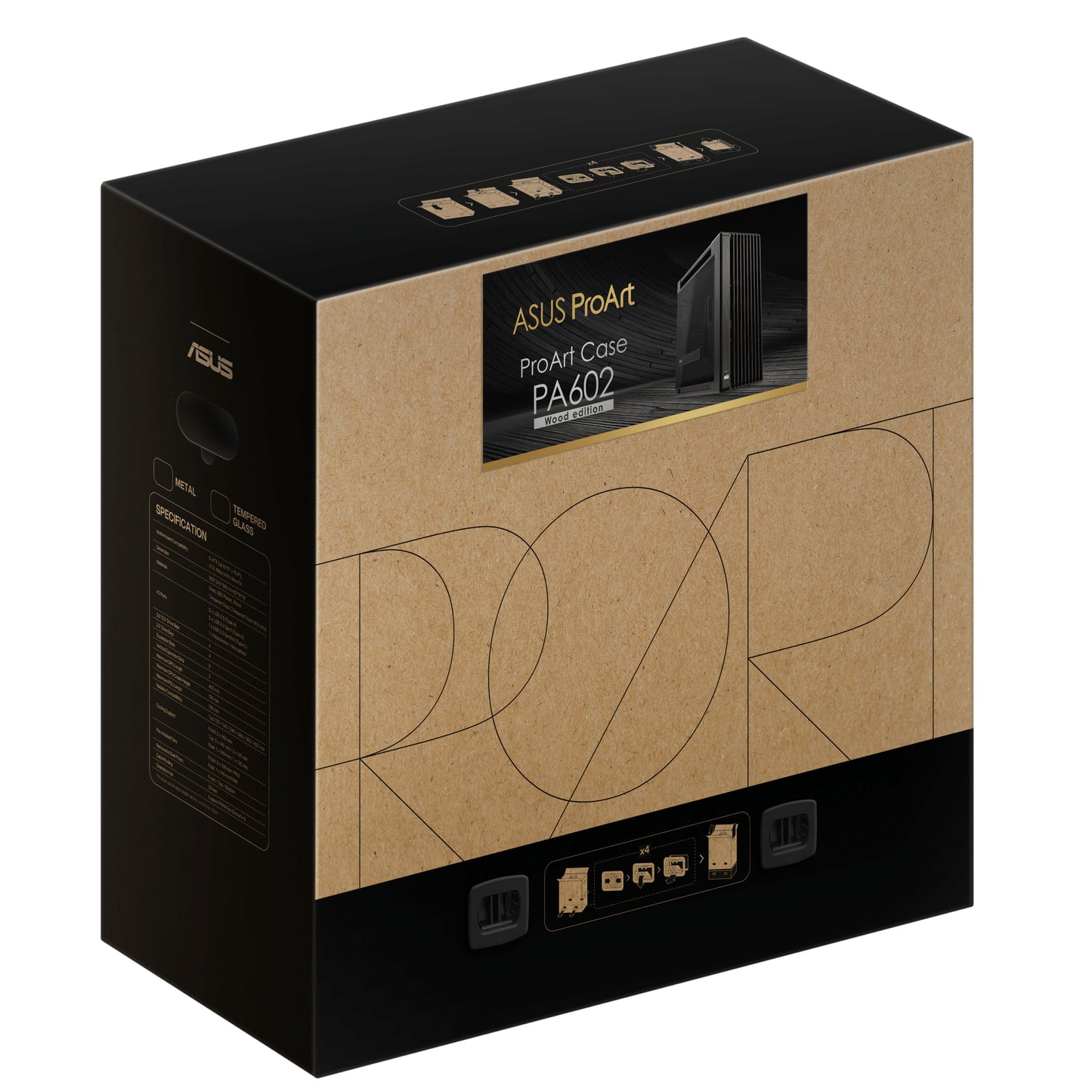 Asus ProArt PA602 Tempered Glass Airflow PC Case - Wood Edition