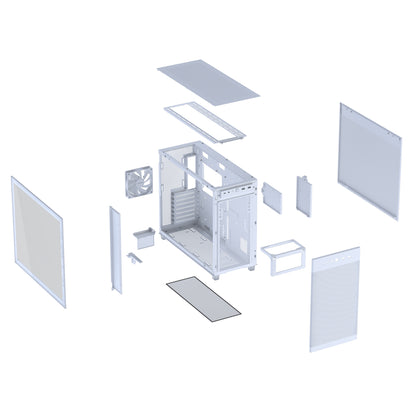 Hyte Prime AP303 Tempered Glass PC Case - White