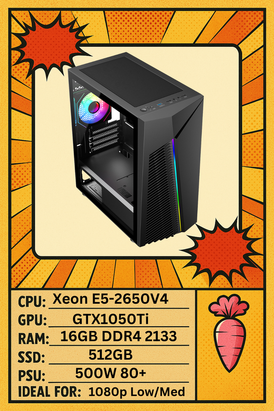 Alpha Xeon 1080p Gaming PC | Xeon 12-Core | GTX 1050 Ti | 16GB RAM 🎮🔥🔥