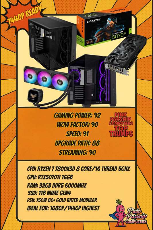 ASUS A32+ | RTX 5070 Ti | Ryzen 7 7800X3D Gaming PC
