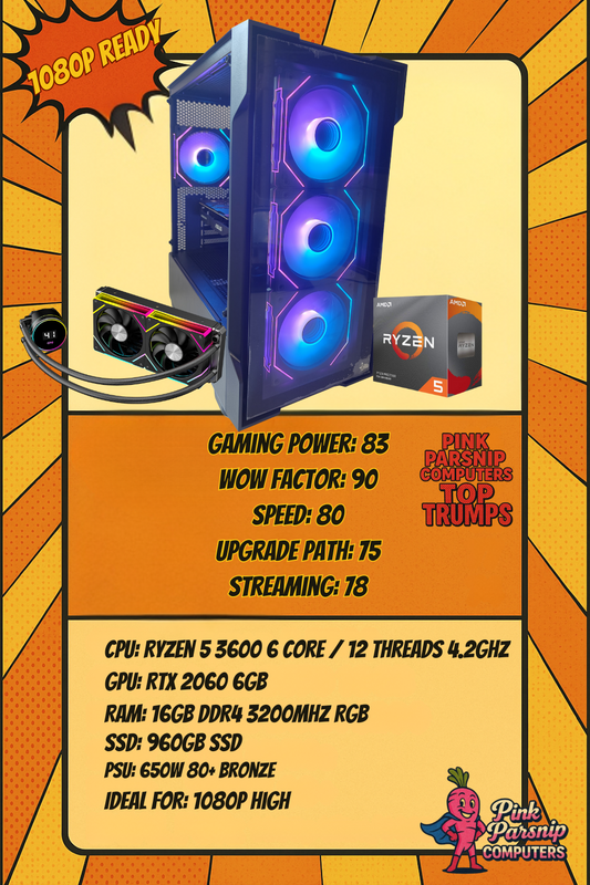 Phoenix Bolt – RTX 2060 | Ryzen 5 3600 | 16GB RAM | 960GB SSD