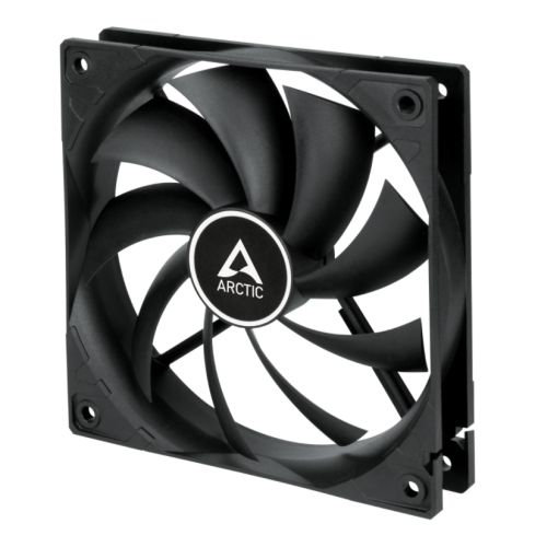 ARCTIC F12 Low Noise 12cm Case Fan, Black, 9 Blades, Fluid Dynamic, 1350 RPM