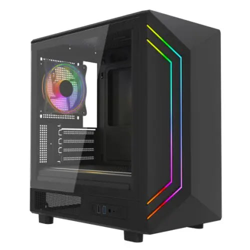 Vida Apollo M Black Micro ATX ARGB Case - Tempered Glass