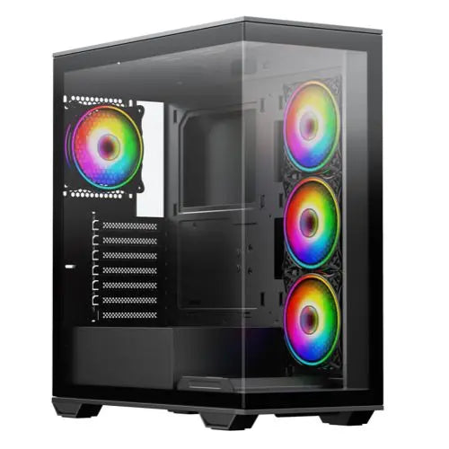 Vida Solus Black ATX Gaming Case - RGB Tempered Glass