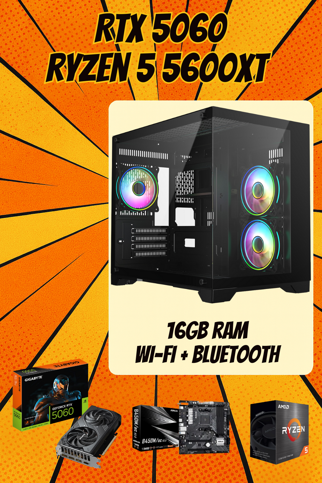 CONCEPT CORE SPEC – Ryzen 5 5600X • RTX 5060 8GB • 16GB RAM • Wi-Fi