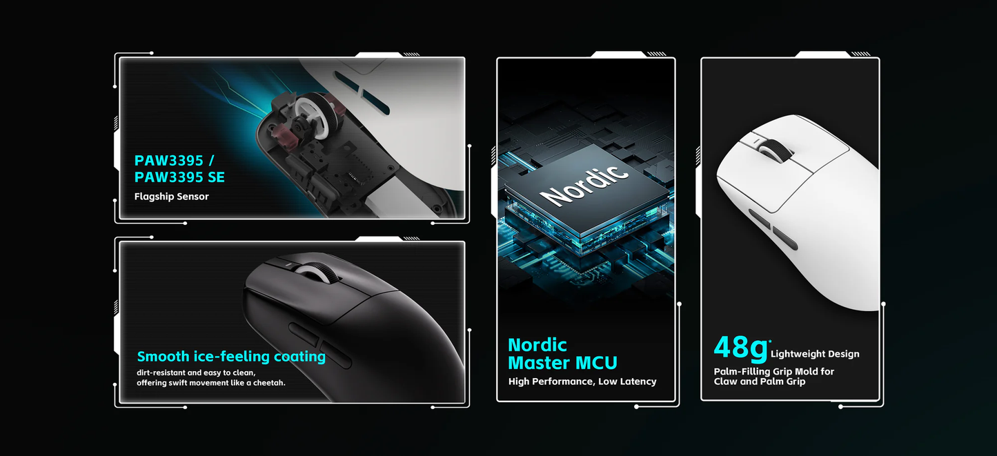 VXE RI Pro max Wireless Gaming Mouse 43g VX 8KHz Ultra Lightweight Mouse