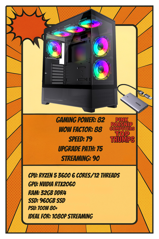 The Conz – 1080p Gaming & Streaming PC | Ryzen 5 3600 | RTX 2060 | 32GB RAM | 960GB SSD