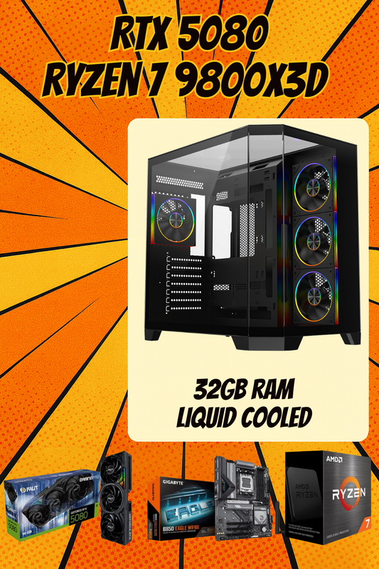 DS360 Elite Gaming PC – Ryzen 9800X3D • RTX 5080 16GB • 32GB DDR5 • AM5