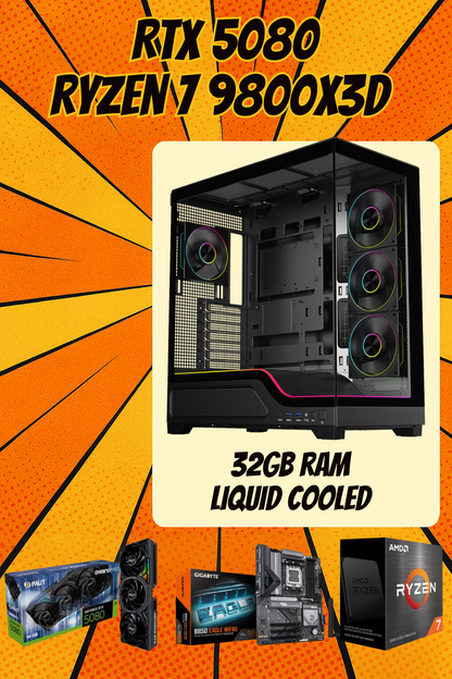 PULSAR Elite Gaming PC – Ryzen 9 9800X3D • RTX 5080 16GB • 32GB DDR5 • AM5
