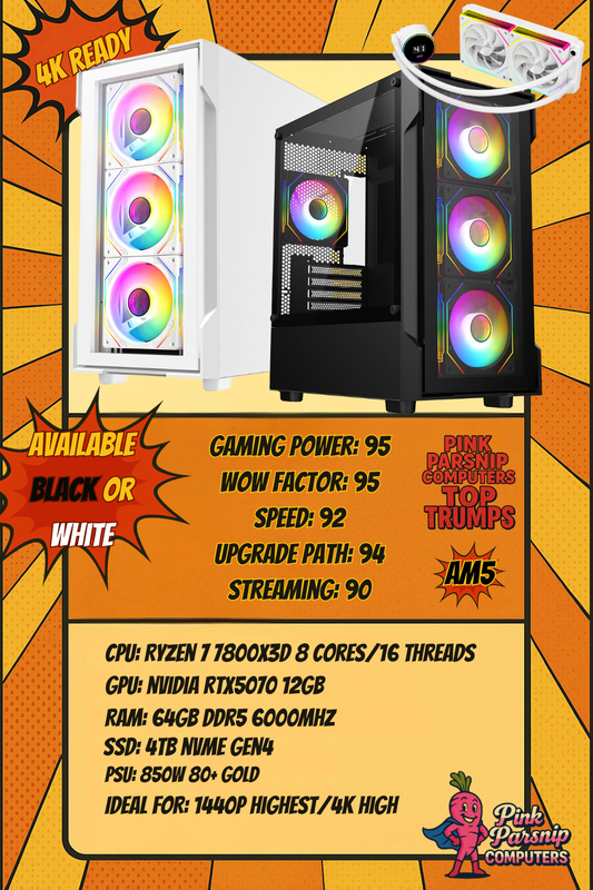 Phoenix Extreme — Ryzen 7 7800X3D • RTX 5070 12GB • 64GB DDR5 • 4TB NVMe Gen4