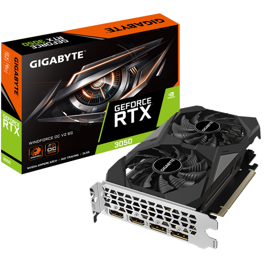 GIGABYTE RTX 3050 6GB WINDFORCE OC V2