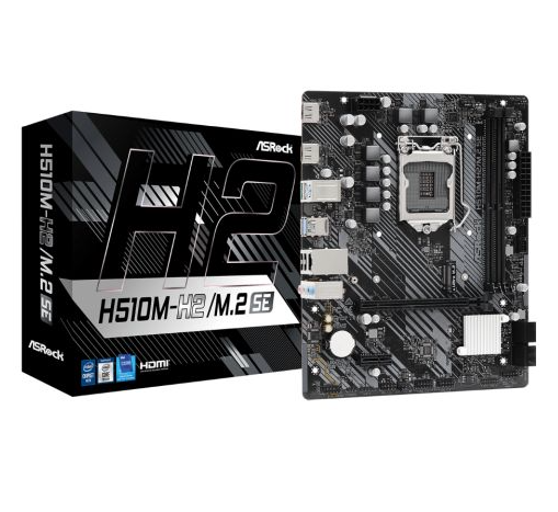 Asrock H510M-H2/M.2 SE, Intel H510, 1200, Micro ATX, 2 DDR4, 2 HDMI, 1x M.2