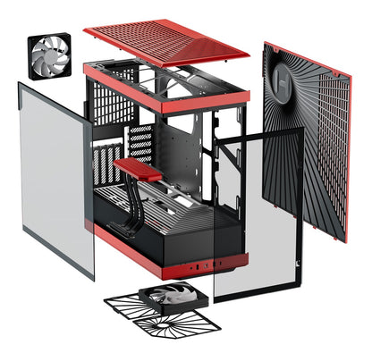 HYTE Y40 Mid-Tower ATX Case - Red