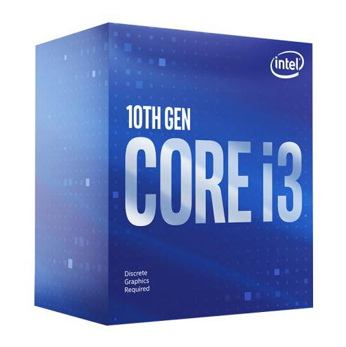 Intel Core I3-10100F CPU, 1200, 3.6 GHz (4.3 Turbo), Quad Core, 65W, 14nm, 6MB Cache, Comet Lake, No Graphics