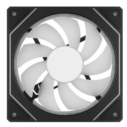 Vida Infinity02 12cm ARGB PWM Case Fan, Hydraulic Bearing, Infinity Mirror Effect on Centre & Sides, 800-1800 RPM, Black