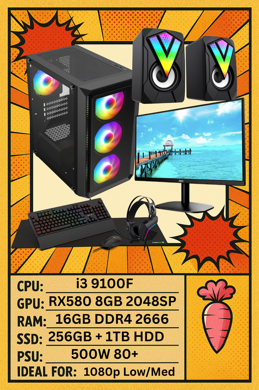Gaming PC Bundle - Gaming PC - Monitor - Keyboard/Mouse - Speakers - Brilliant Spec for Money