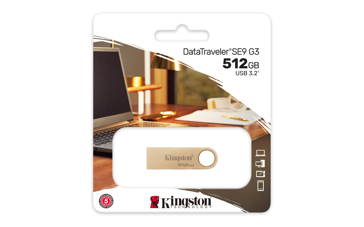 512GB SE9 G3 PEN USBA 3.2 GOLD CASE