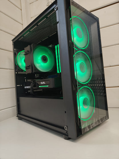 Lucid Black – Ryzen 5 5600 + RTX 5060 | 32GB RAM | 1TB SATA SSD | Gaming PC
