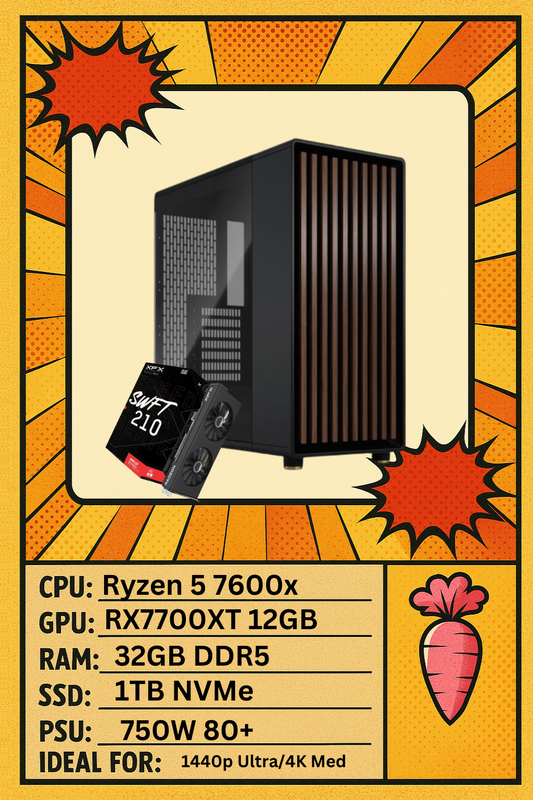North – Ryzen 5 7600X | RX 7700 XT | 32GB DDR5 | 1TB NVMe | 240mm AIO