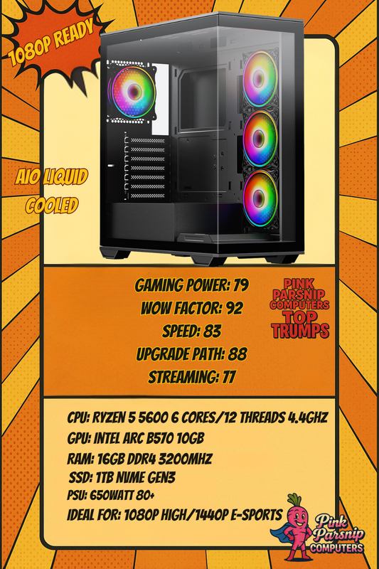 Obsidian – AM4 Starter (Ryzen 5 5600 / Arc B570 10GB)